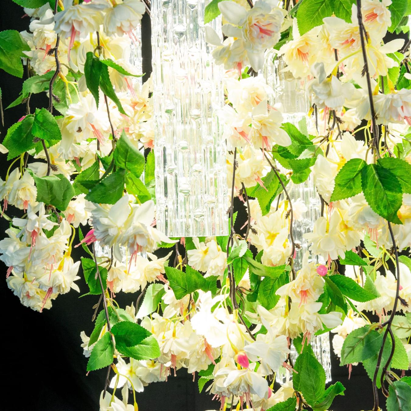 White Cascade Large Italian Chandelier