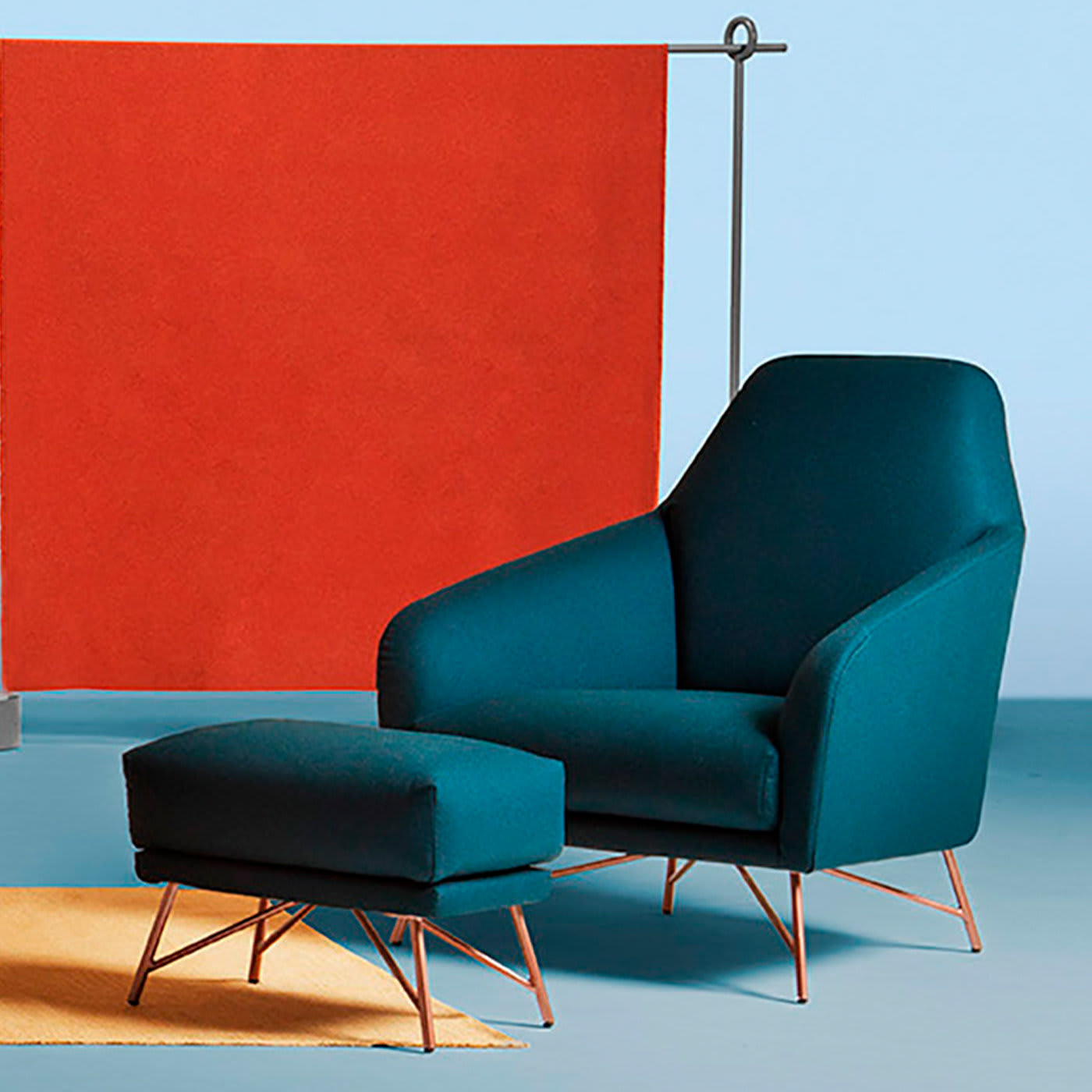 Wilma Luxe Blue Armchair