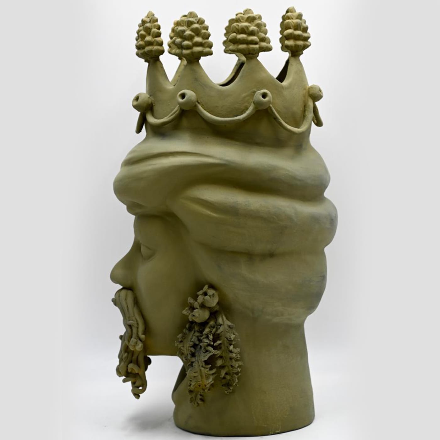Pistachio Moor's Head Italian Artisan Sculpture