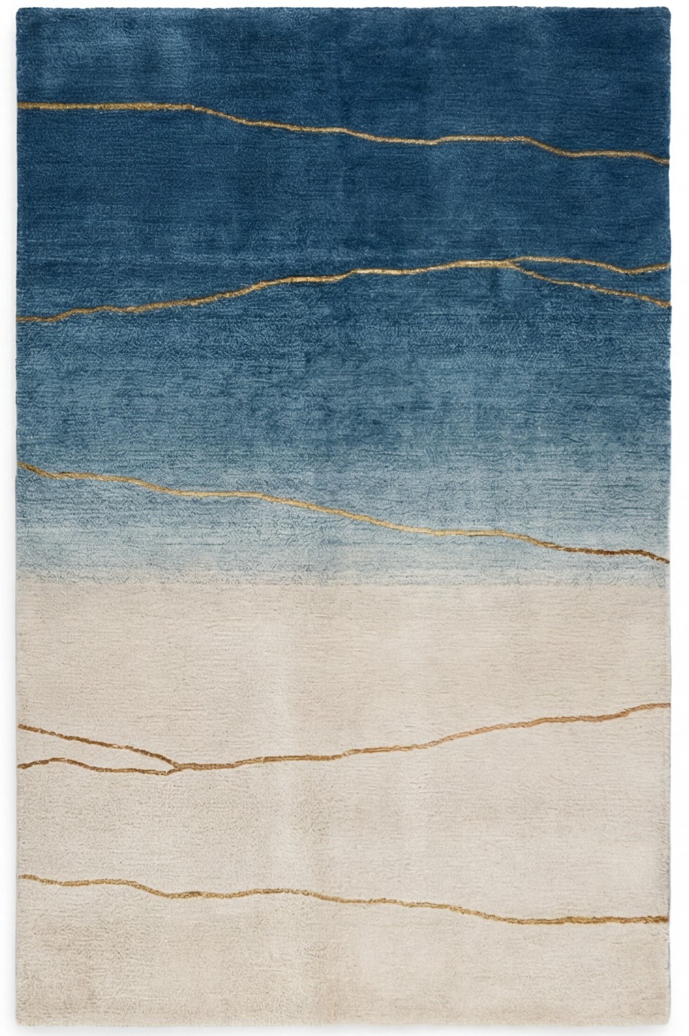 Horizon Gradient Blue Handwoven Rug