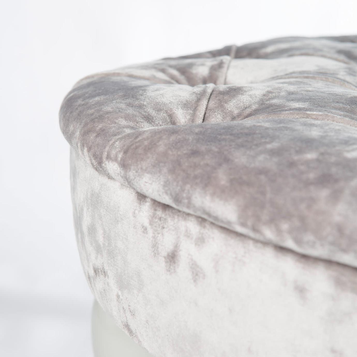 Carlos Silver Upholstered Bench