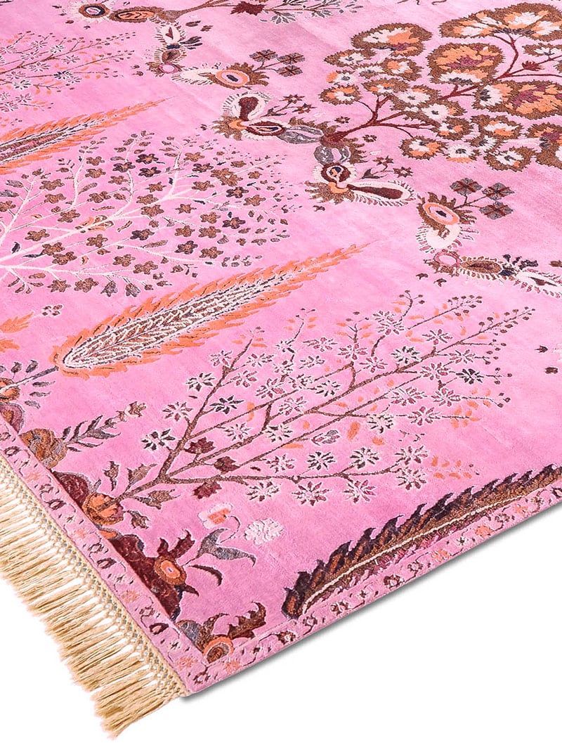 Mughal Pink Luxury Handwoven Rug