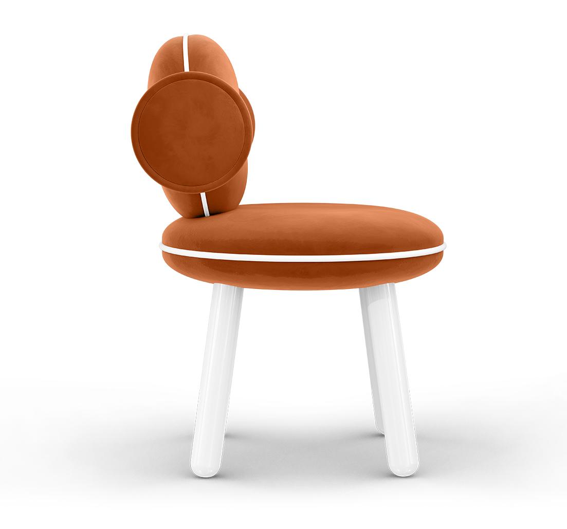 Lollipop Red Velvet Kids Chair