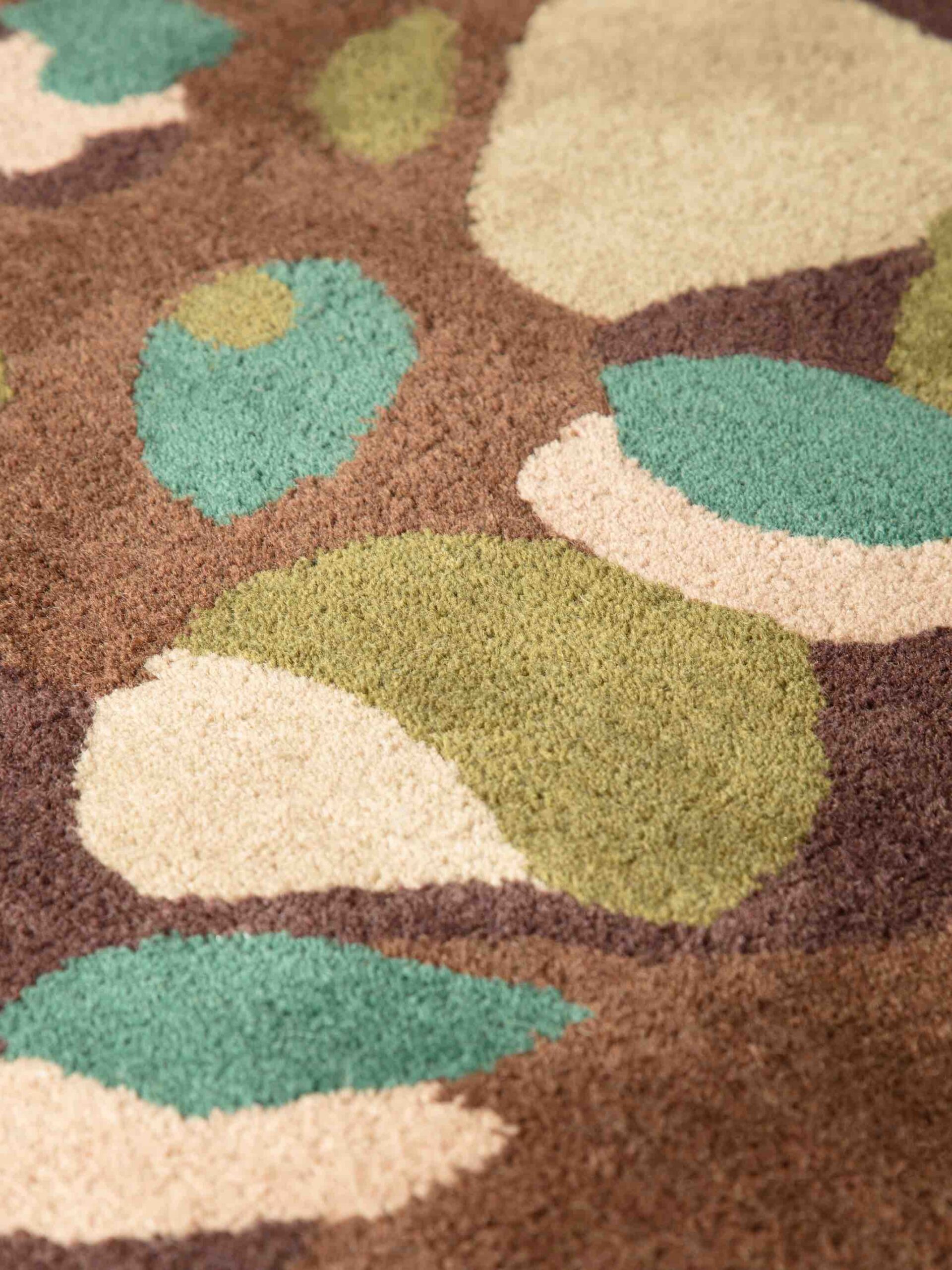 Camouflage Macro Brown Wool Rug