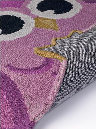 Animals Owl Pink Handwoven Rug