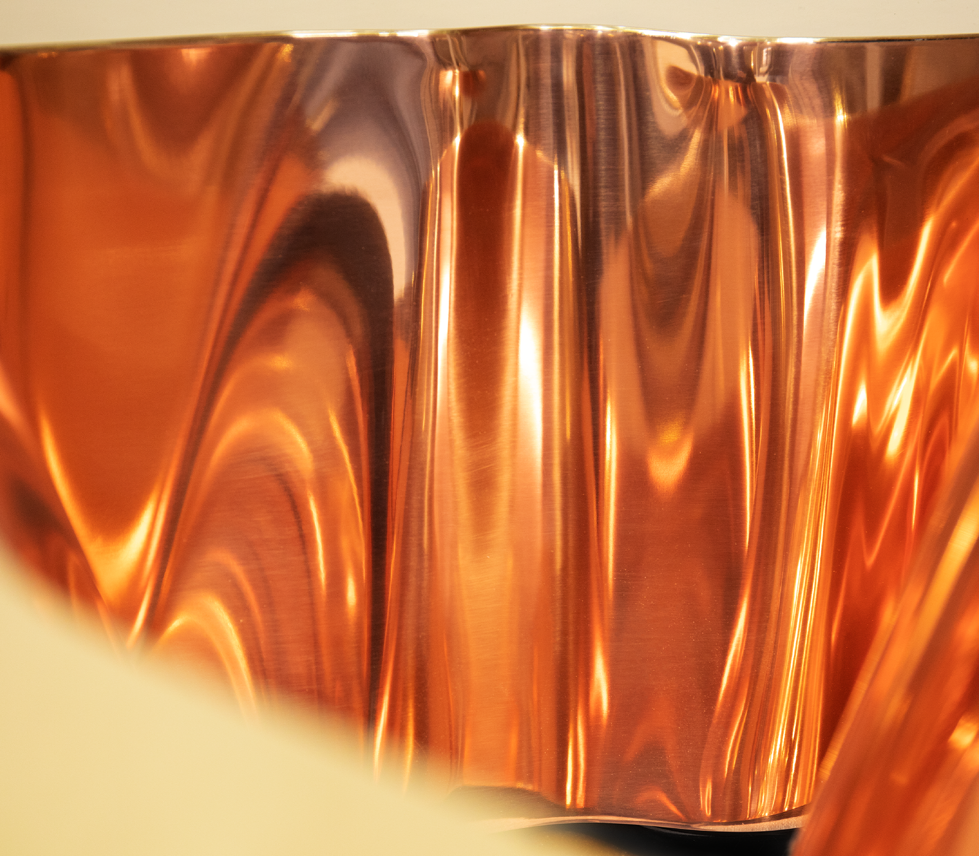 Gold Copper Designer Coffee Table