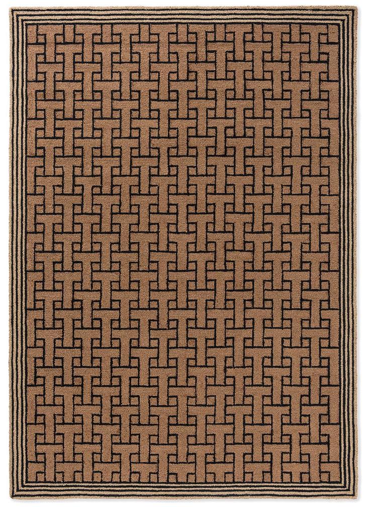 Monogram Brown Rug For Outdoor Use