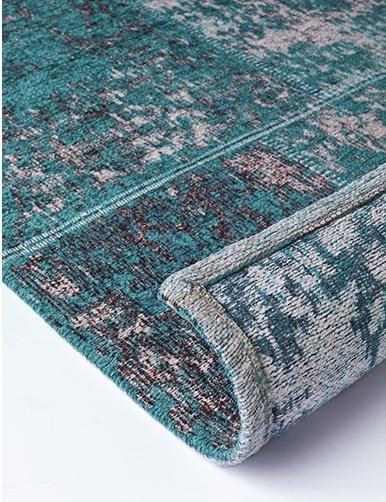 Deco Patch Green Jacquard Rug ☞ Size: 200 x 285 cm