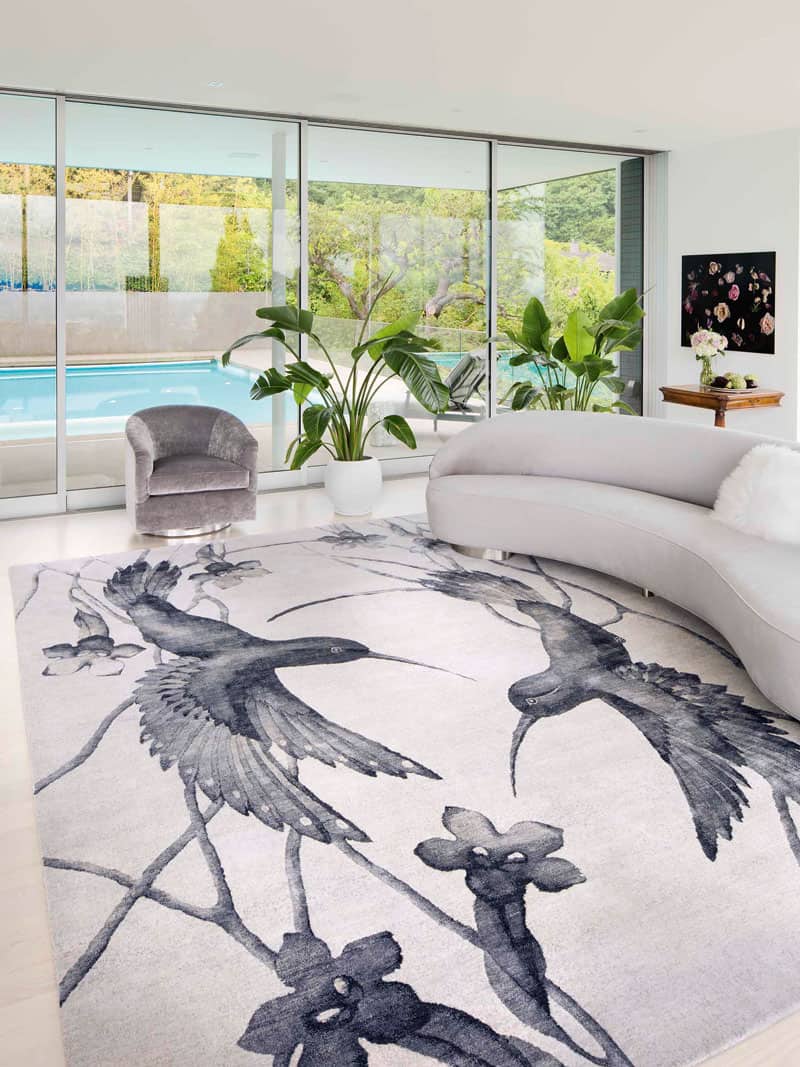 Hummingbirds Handmade Luxury Rug