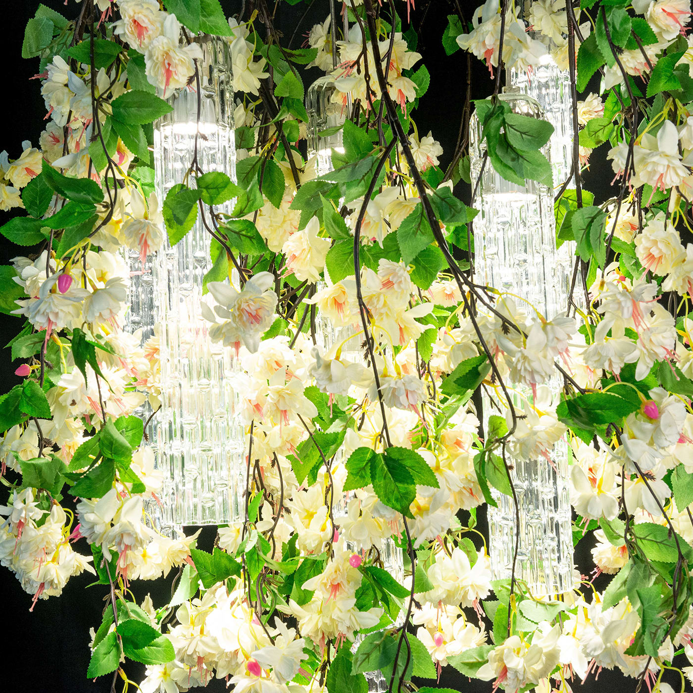 White Cascade Large Italian Chandelier