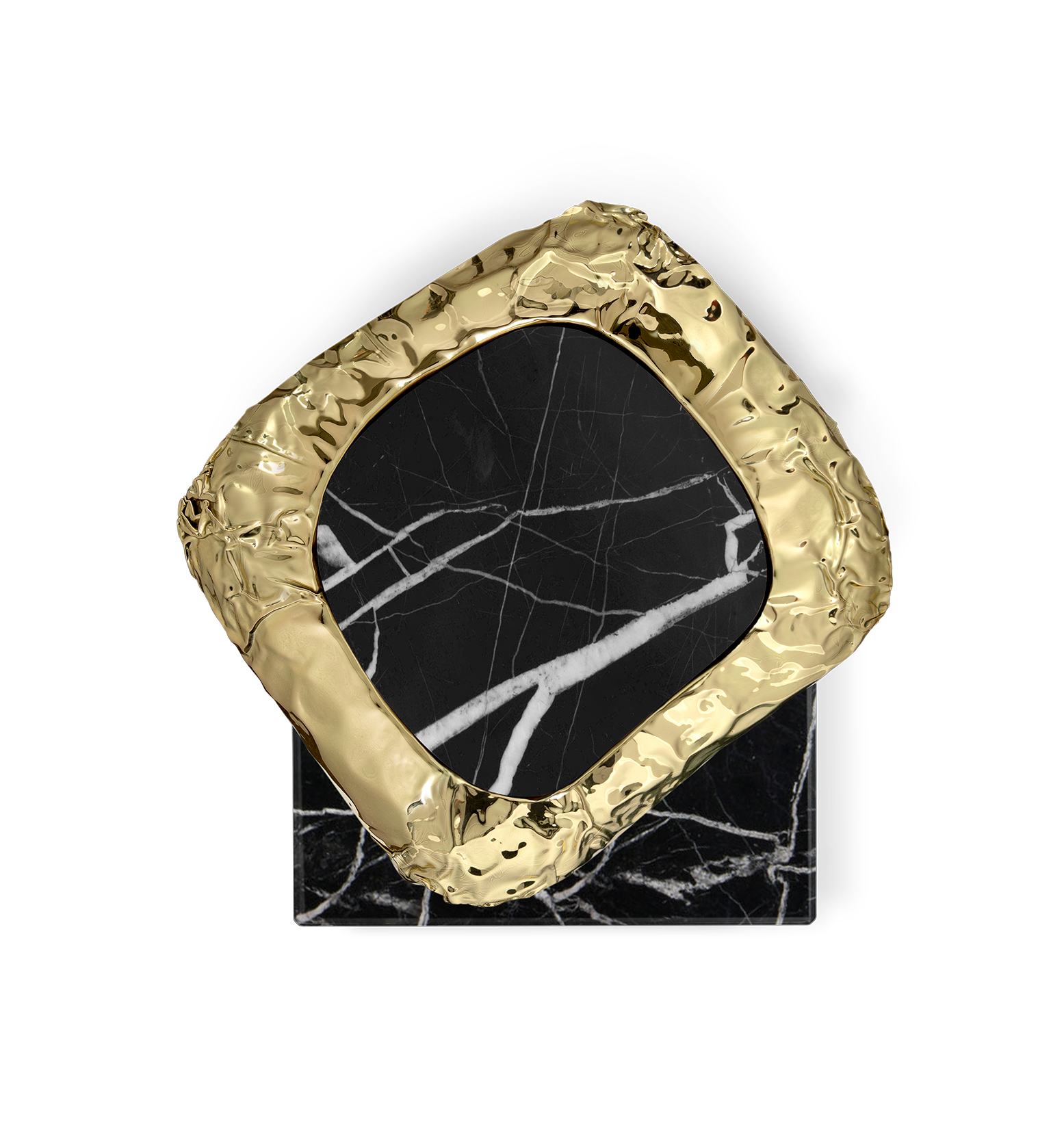 Megalith Nero Marquina Designer Side Table