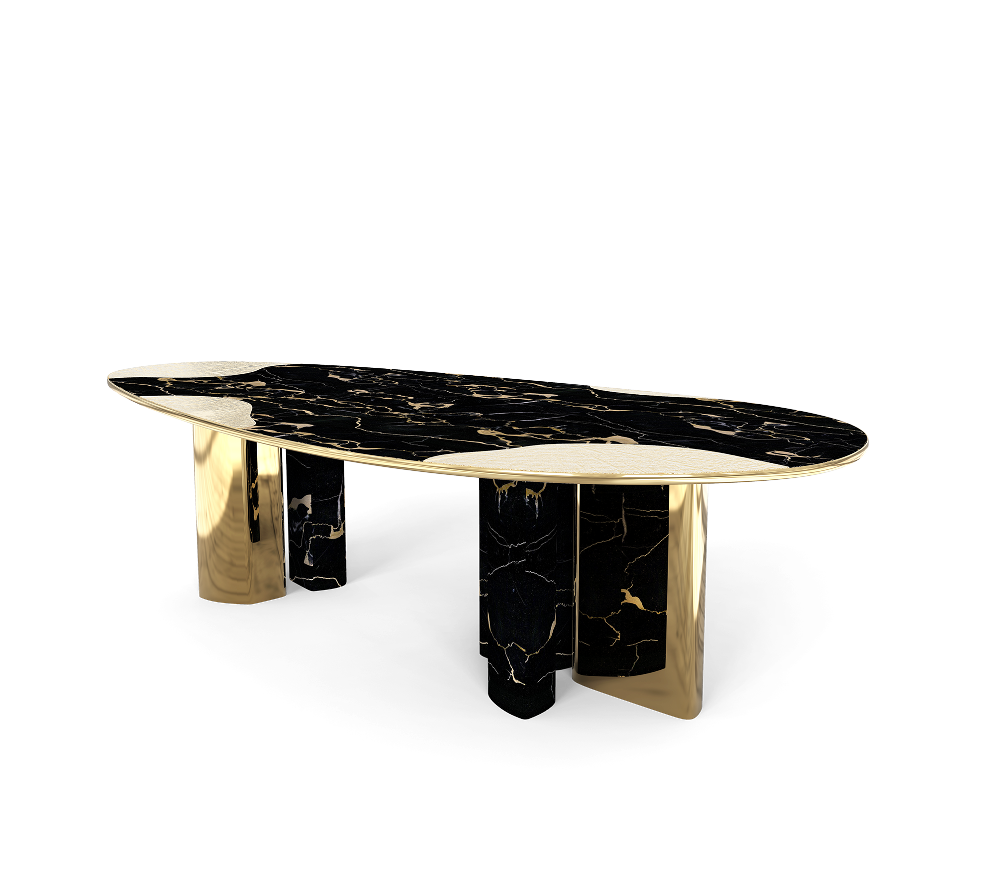 Marble & Gold Luxe Dining Table
