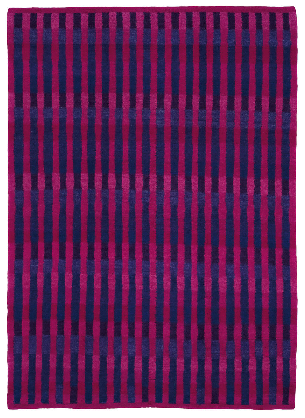 Hand-woven Pink / Purple Stripes Luxury Rug ☞ Size: 200 x 300 cm