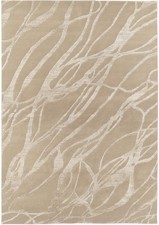 Beige Handwoven Luxury Rug ☞ Size: 200 x 300 cm