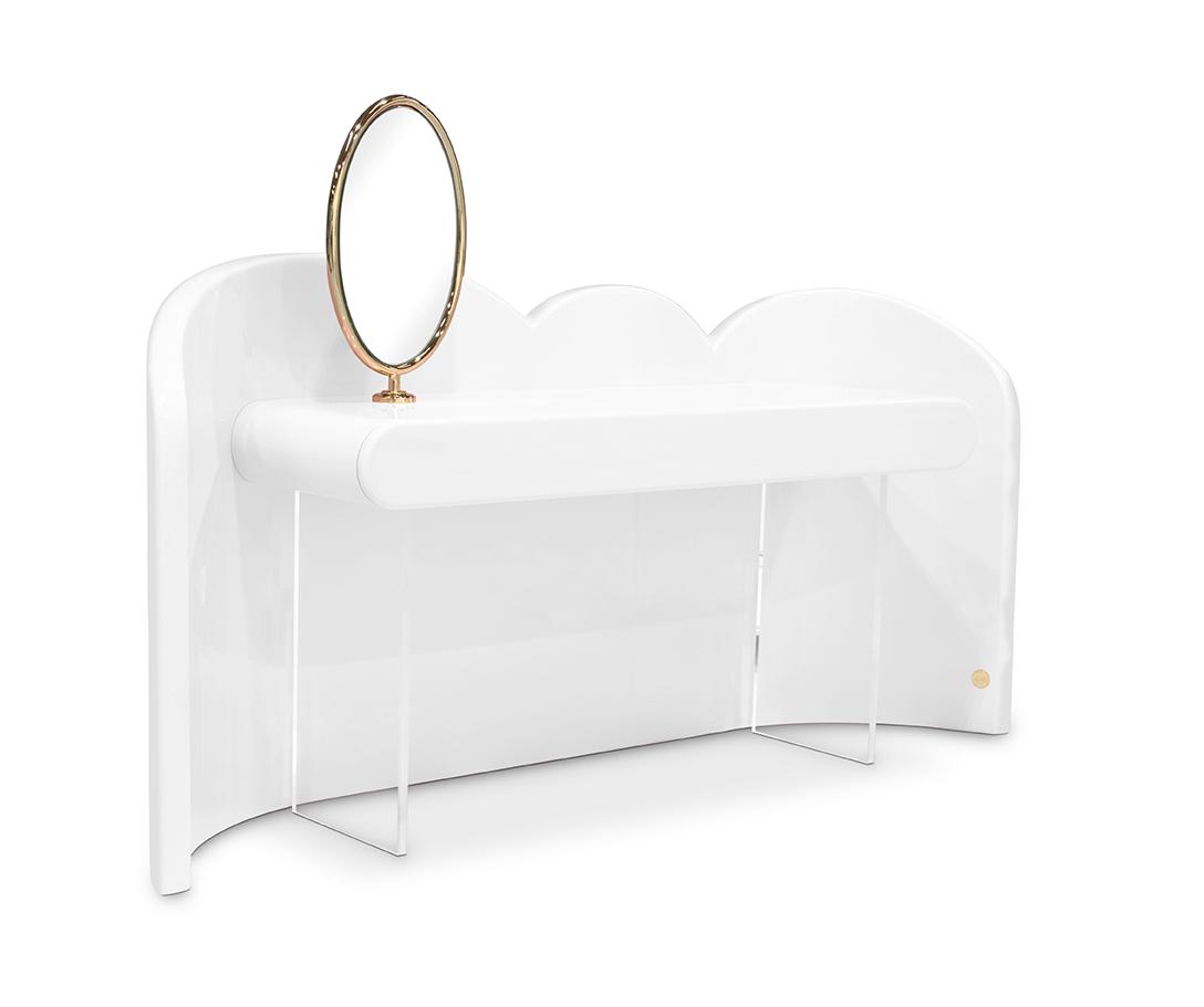 Nimbus White Vanity Console