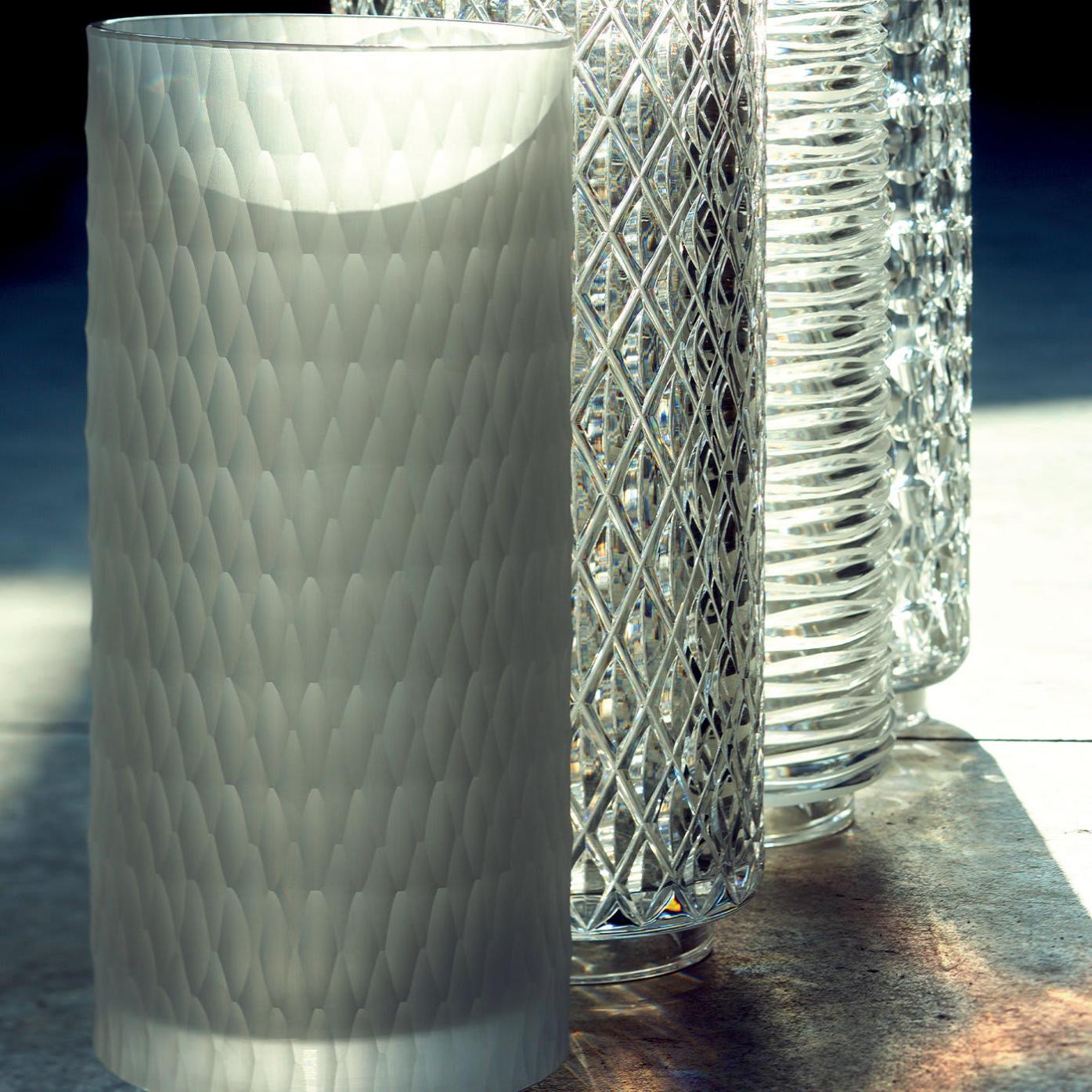 Hexagon Matte Crystal Vase