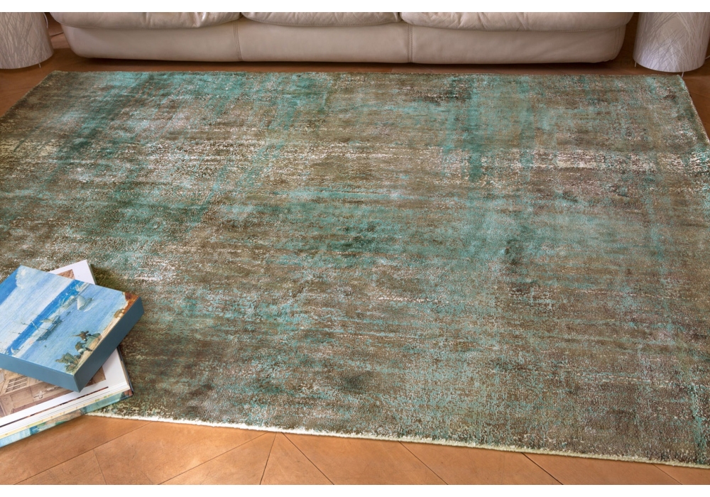 Abstract Viscose Indian Handwoven Luxury Rug