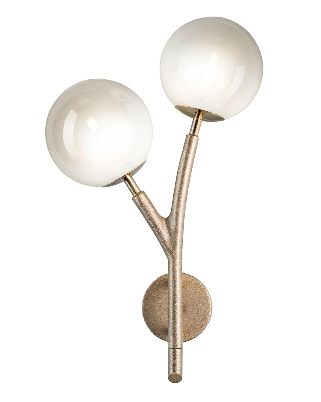 Brass Glass Globe Wall Sconce