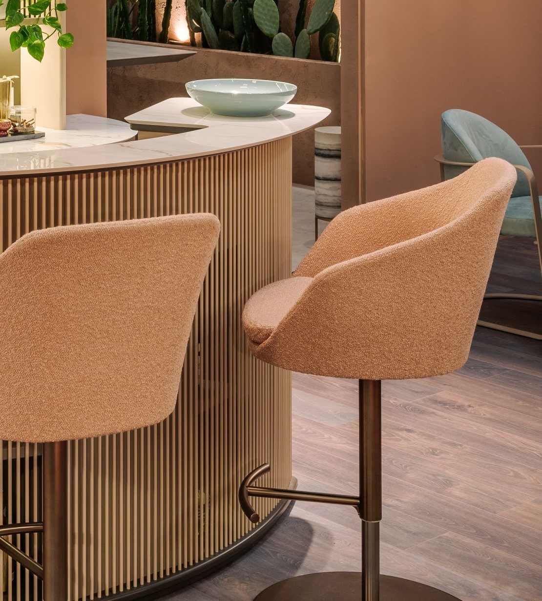 Edgar Designer Swivel Stool - 2