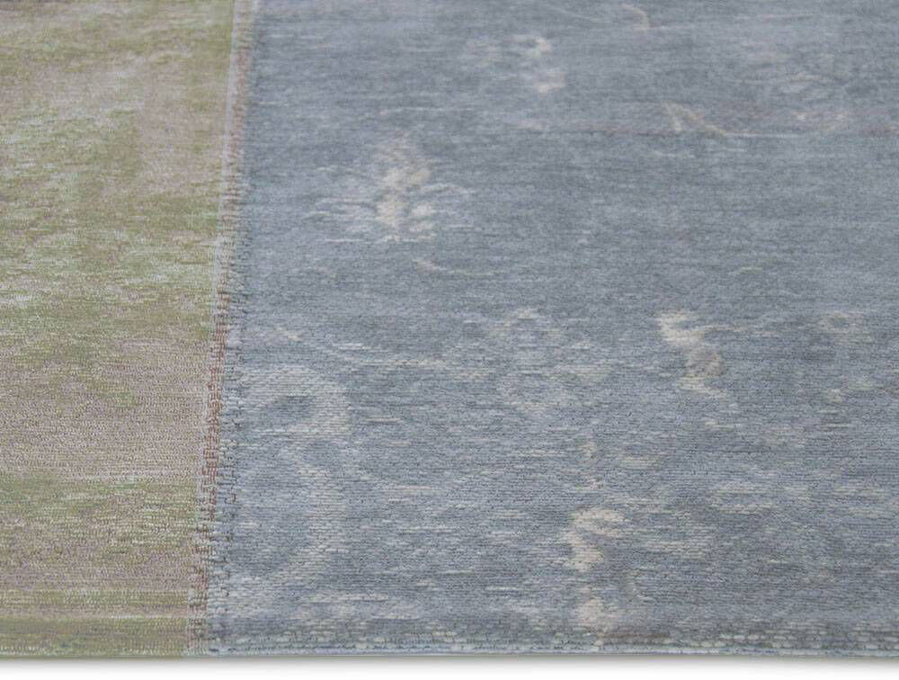 Vintage Patchwork Style Rug Pale Pistachio | Size: 140 x 200 cm