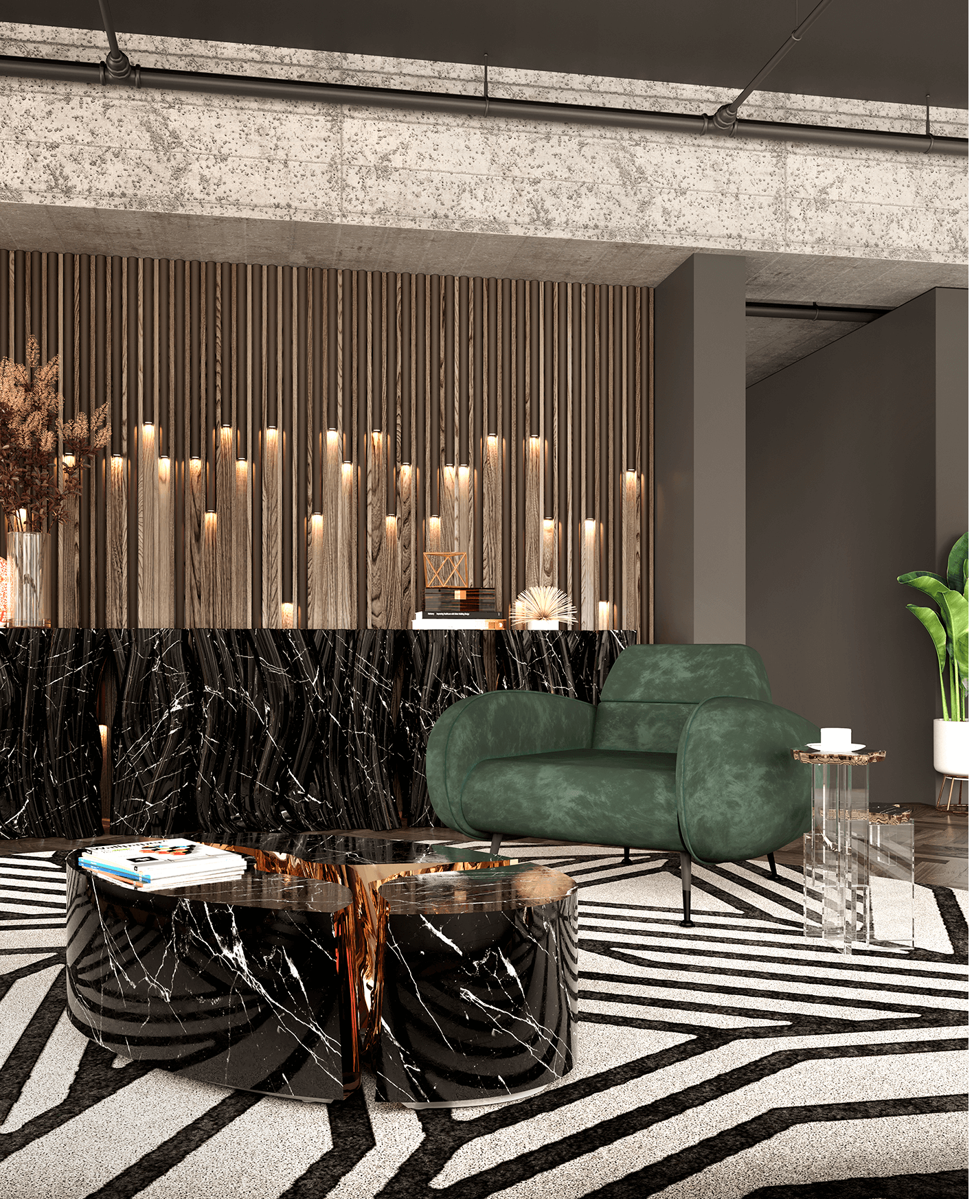 Oval Black Designer Coffee Table