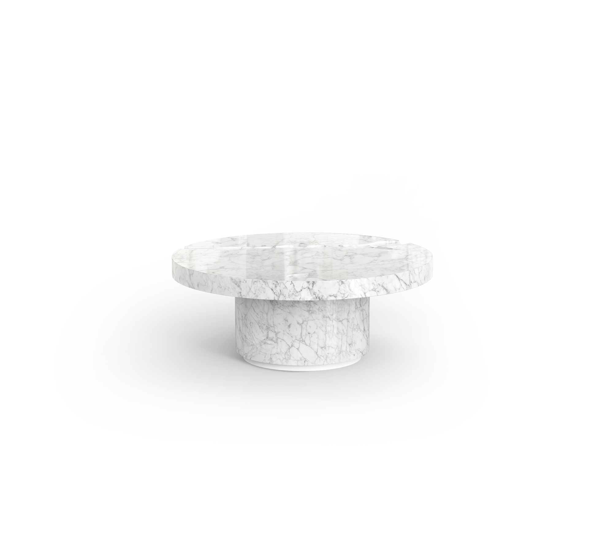 Carrara Marble 3-Piece Coffee Table Set