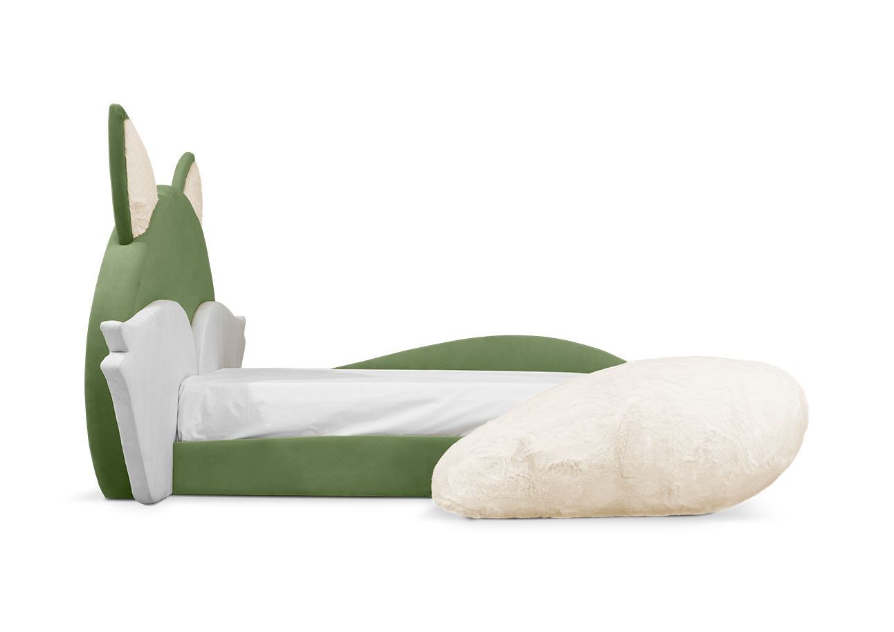 Fox Green Kids Bed | Mattress Size: 90 x 190 cm