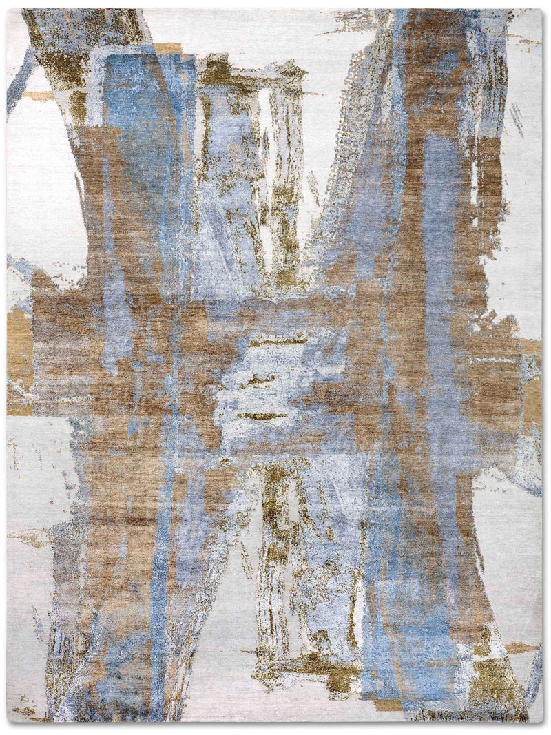 Gold Rust Hand-Woven Exquisite Rug