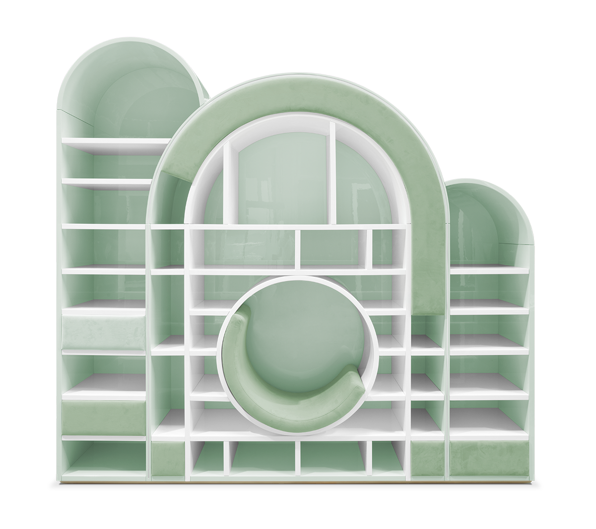 Bubble Gum Green Bookcase