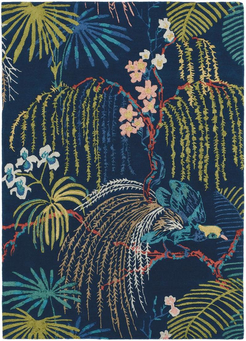 Tropical Night Wool Handwoven Rug
