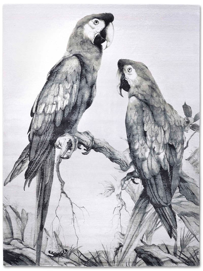Two Parrots Hand-Woven Exquisite Rug