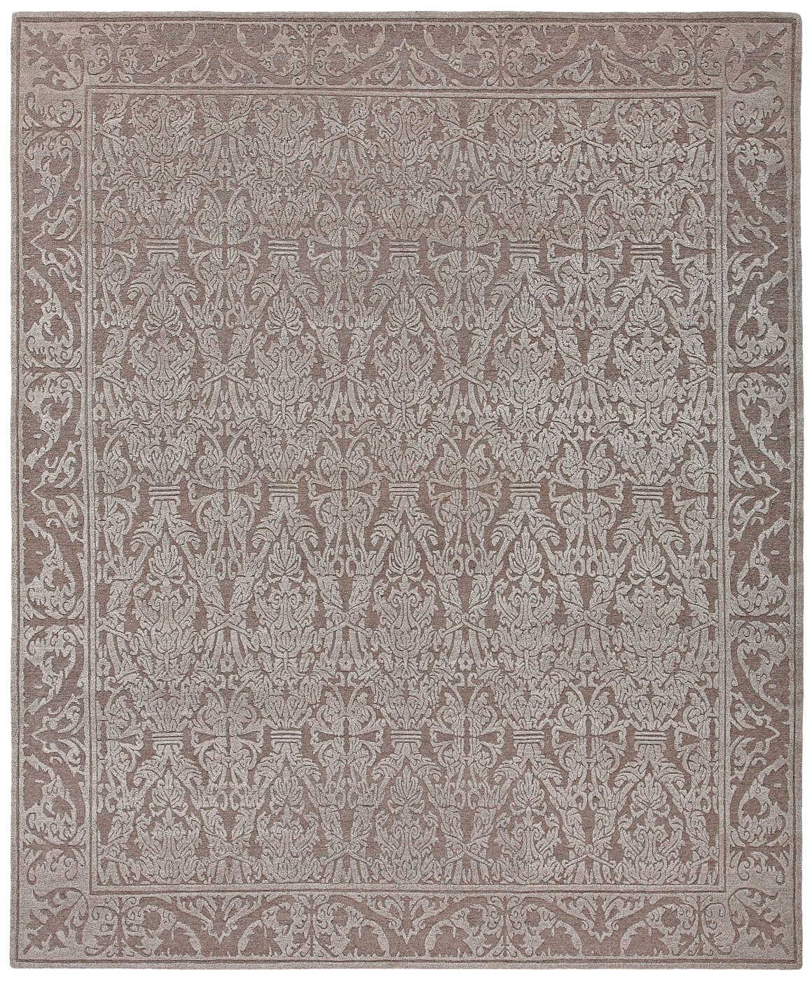 Alcaraz Grey Luxury Hand-woven Rug ☞ Size: 300 x 400 cm