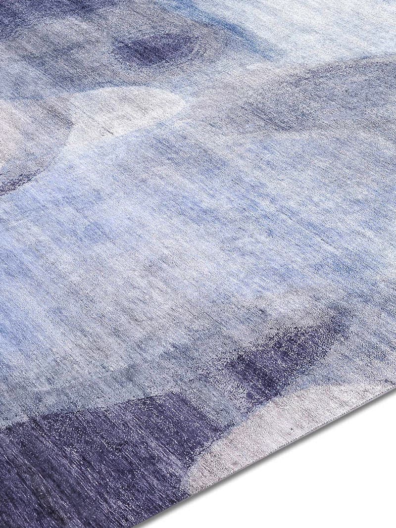 Blue / Grey Luxury Handwoven Rug ☞ Size: 365 x 457 cm