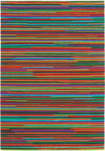 Multi Coloured Striped Rug Fusion Avenue