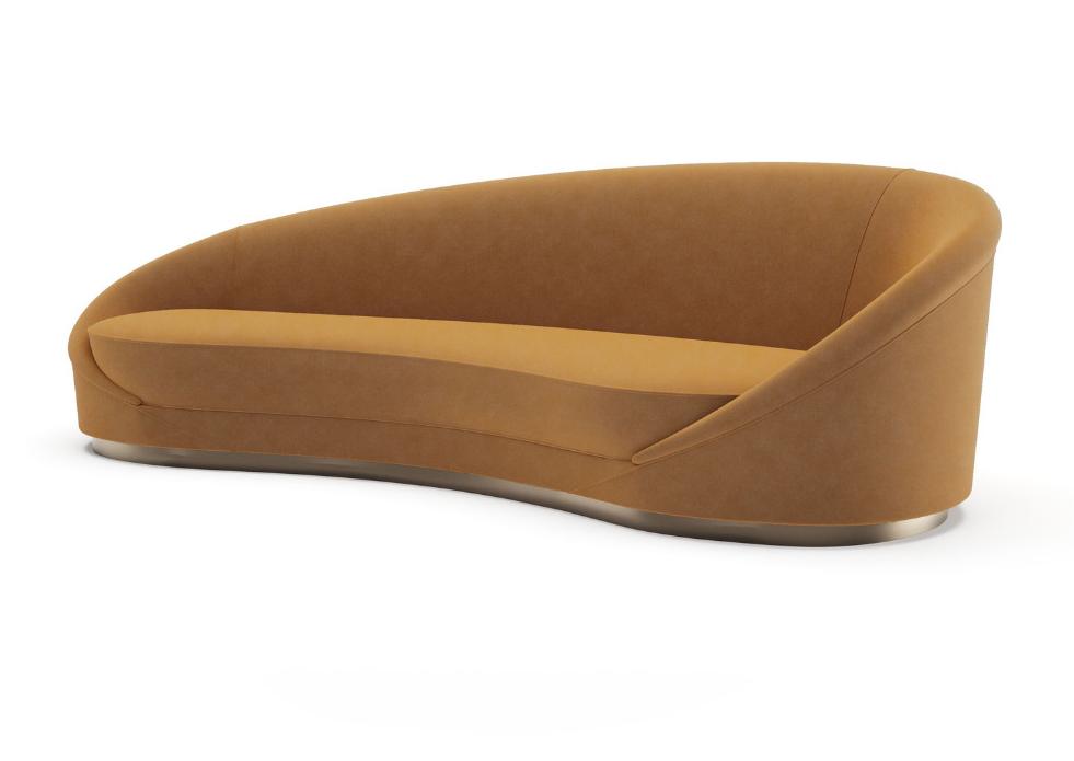 Wavy Sculptural Curved Sofa
