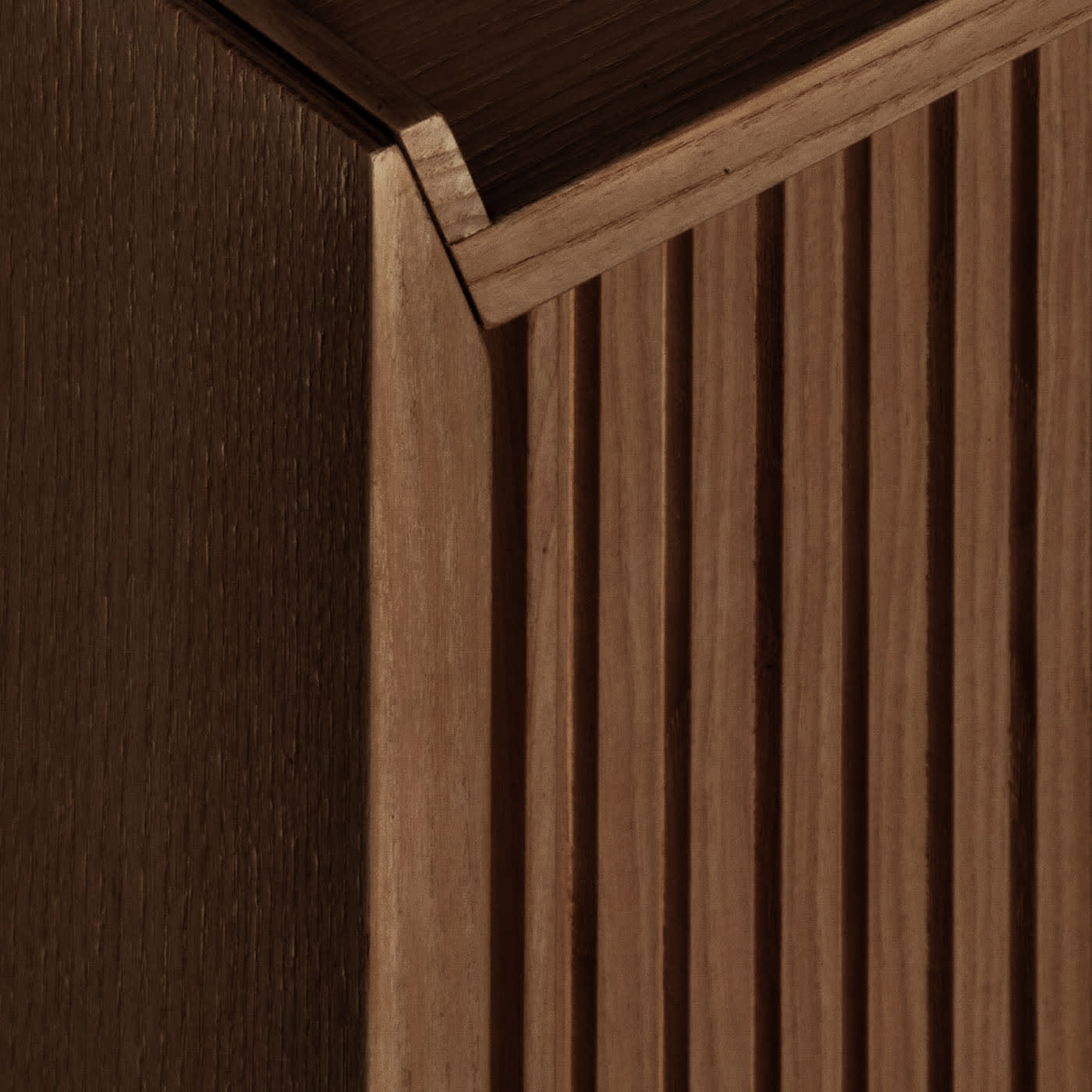 Sipario High Brown Two-Doors Elegant Sideboard