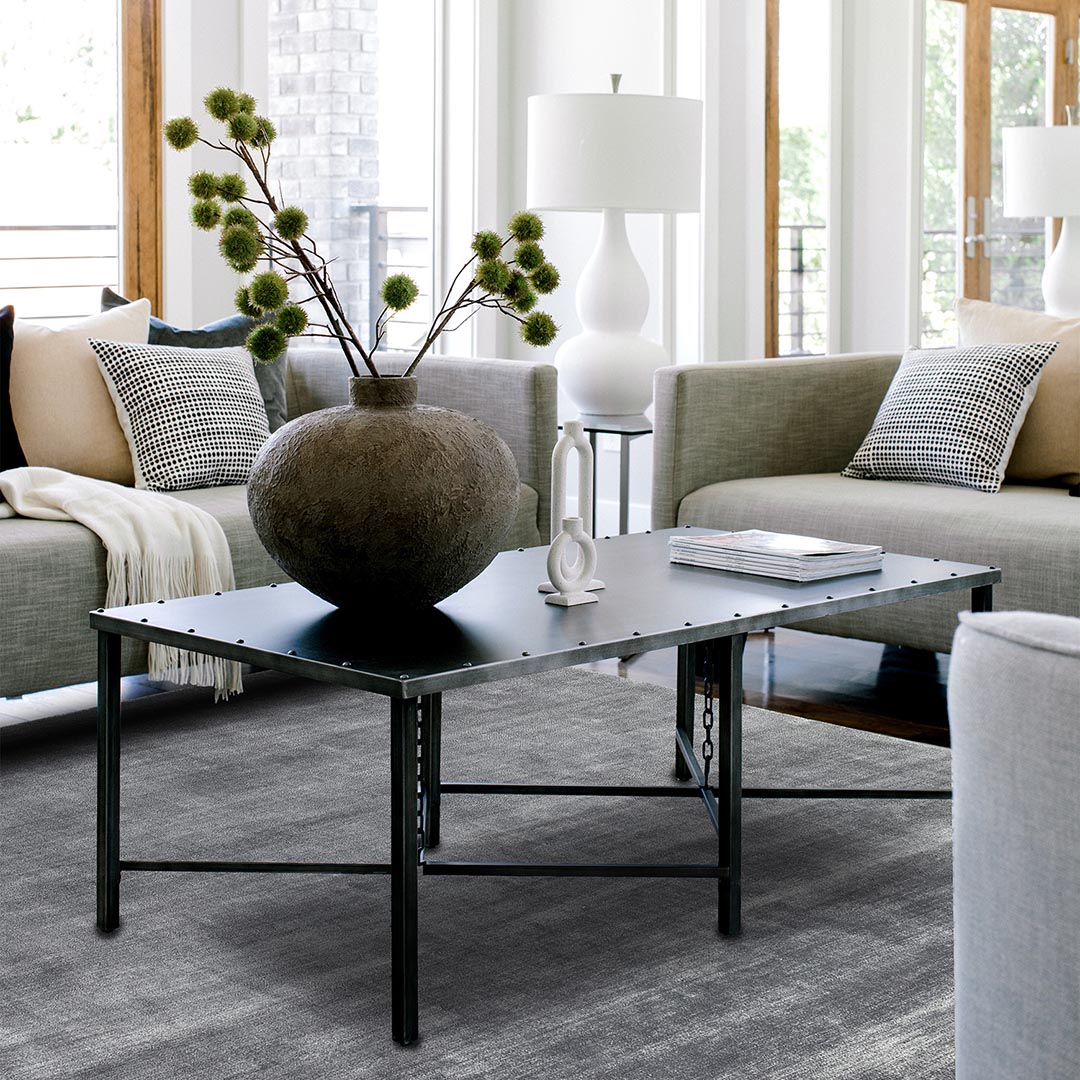 Luce Grey Plain Rug