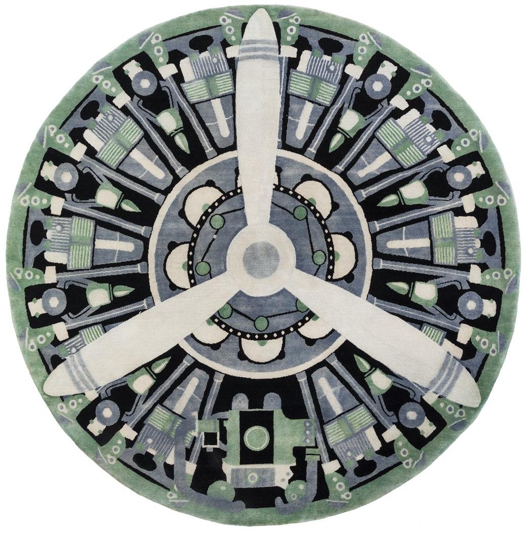 Rotor Round Wool Rug