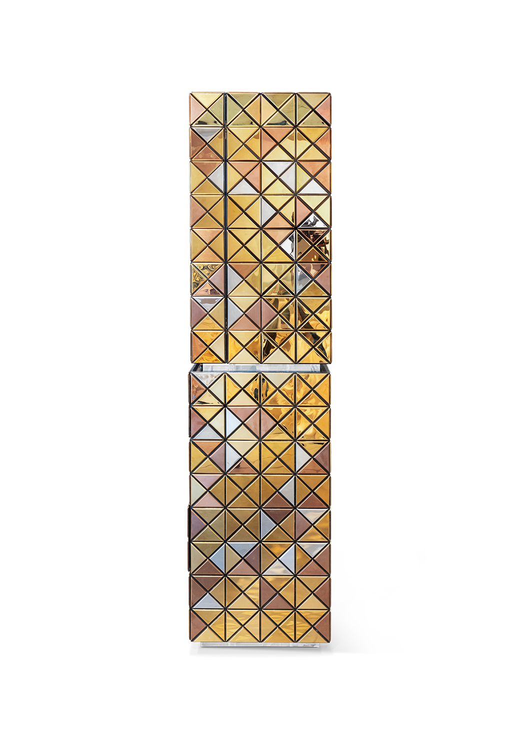 Mosaic II Gold Designer Cabinet