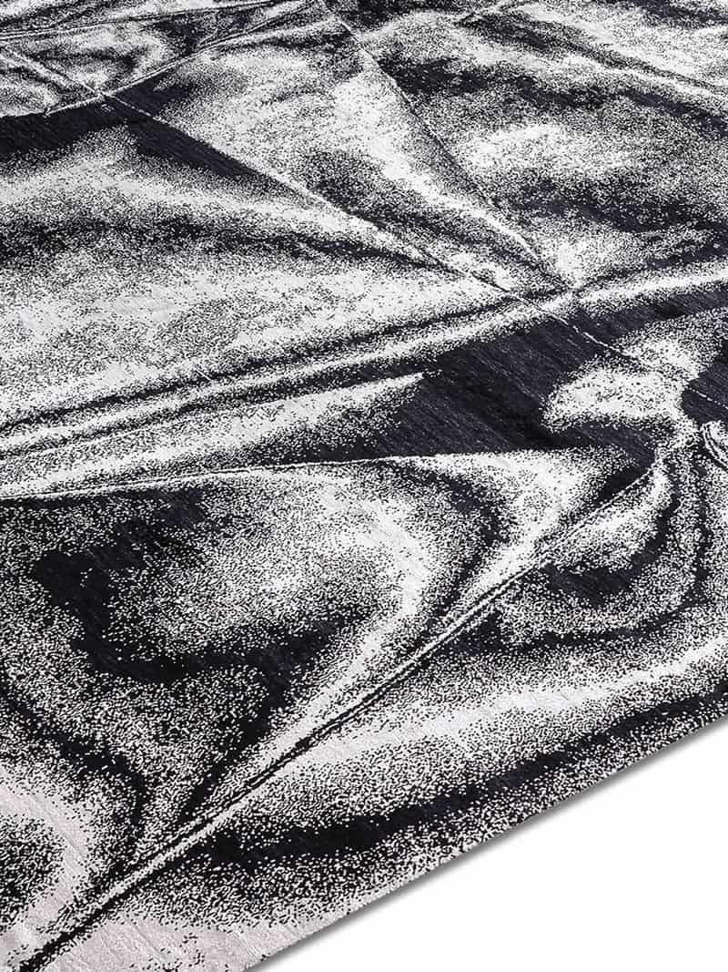 True Black & White Handwoven Luxury Rug