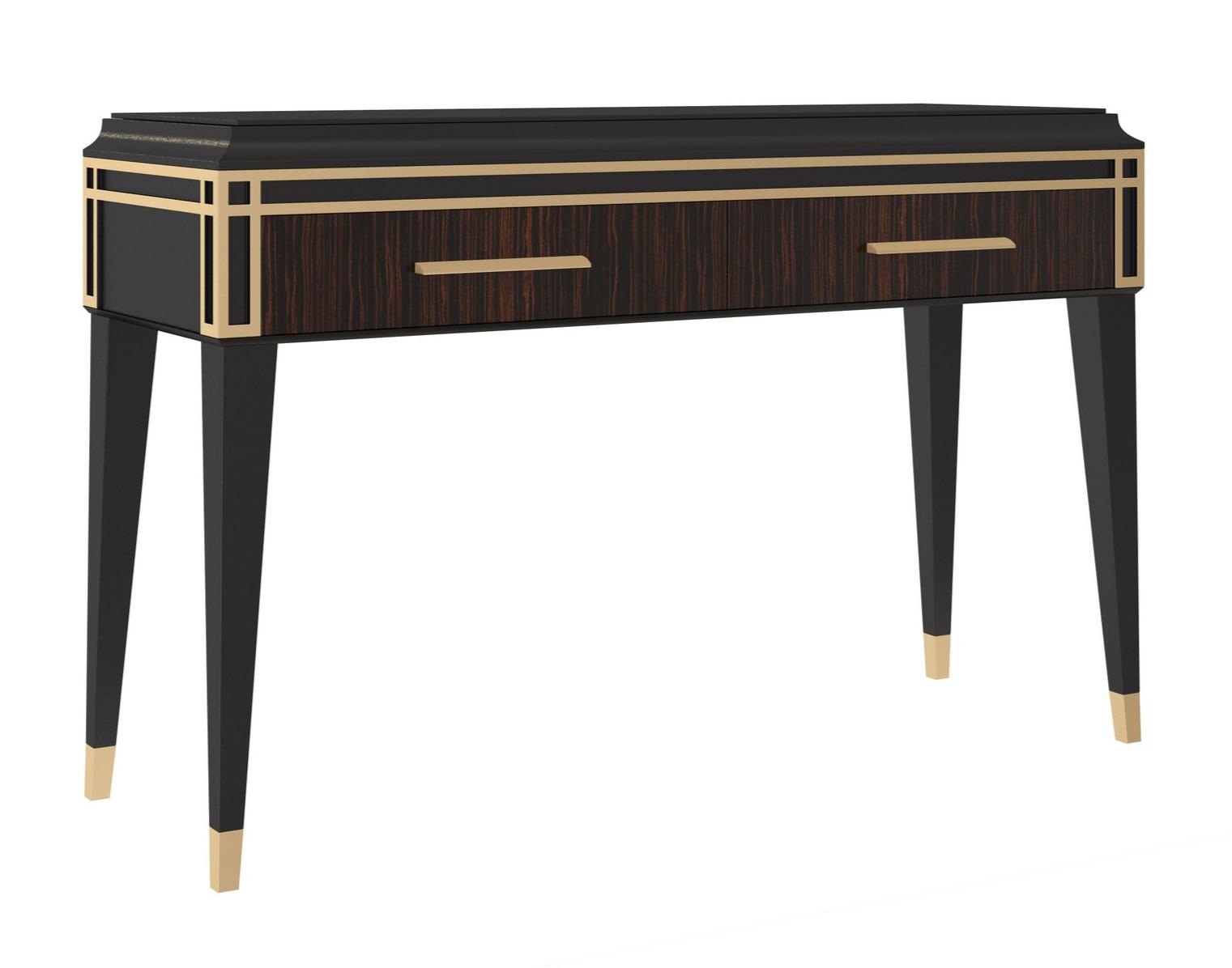 Sorrento Black and Gold Italian Console Table