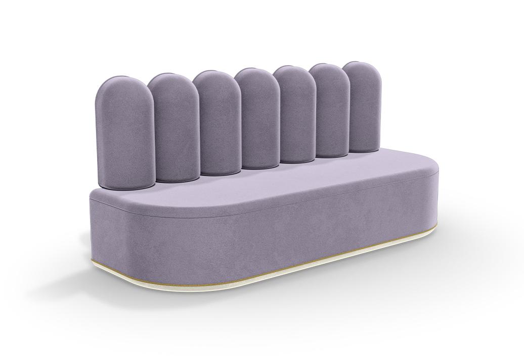 Fluffy Cloud II Purple Sofa