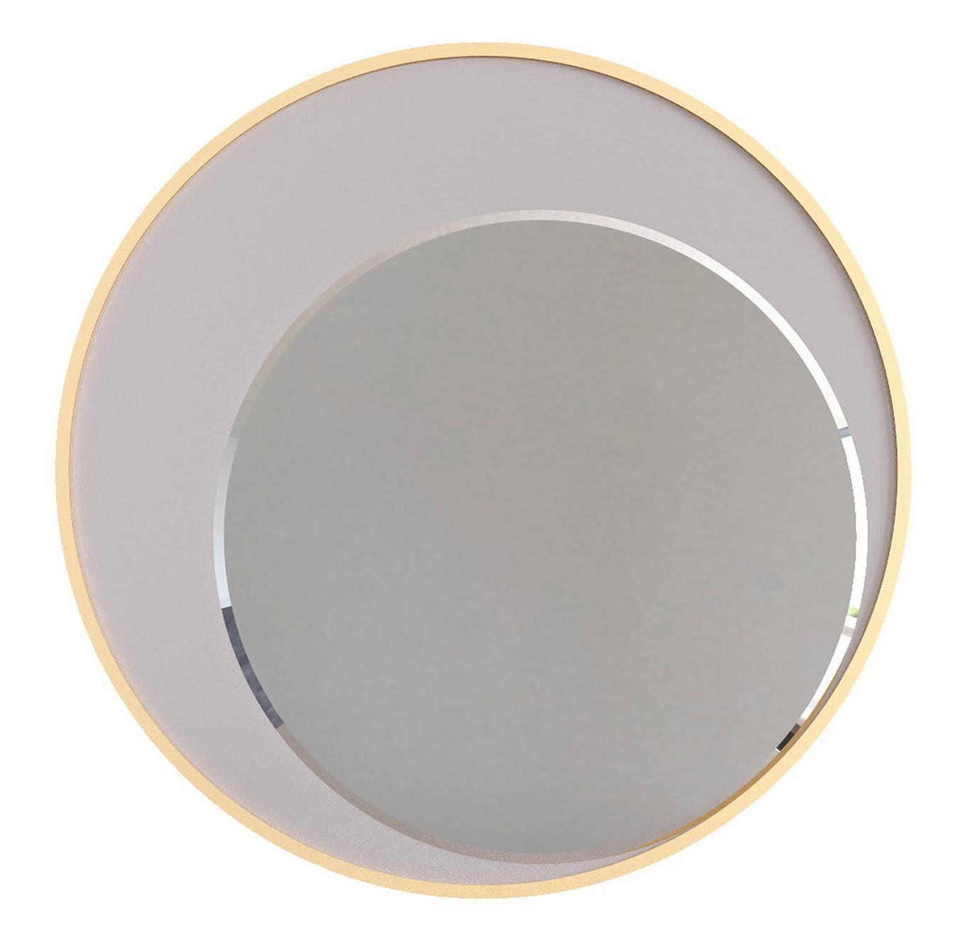 Eclipse Round Gray Artisan Mirror