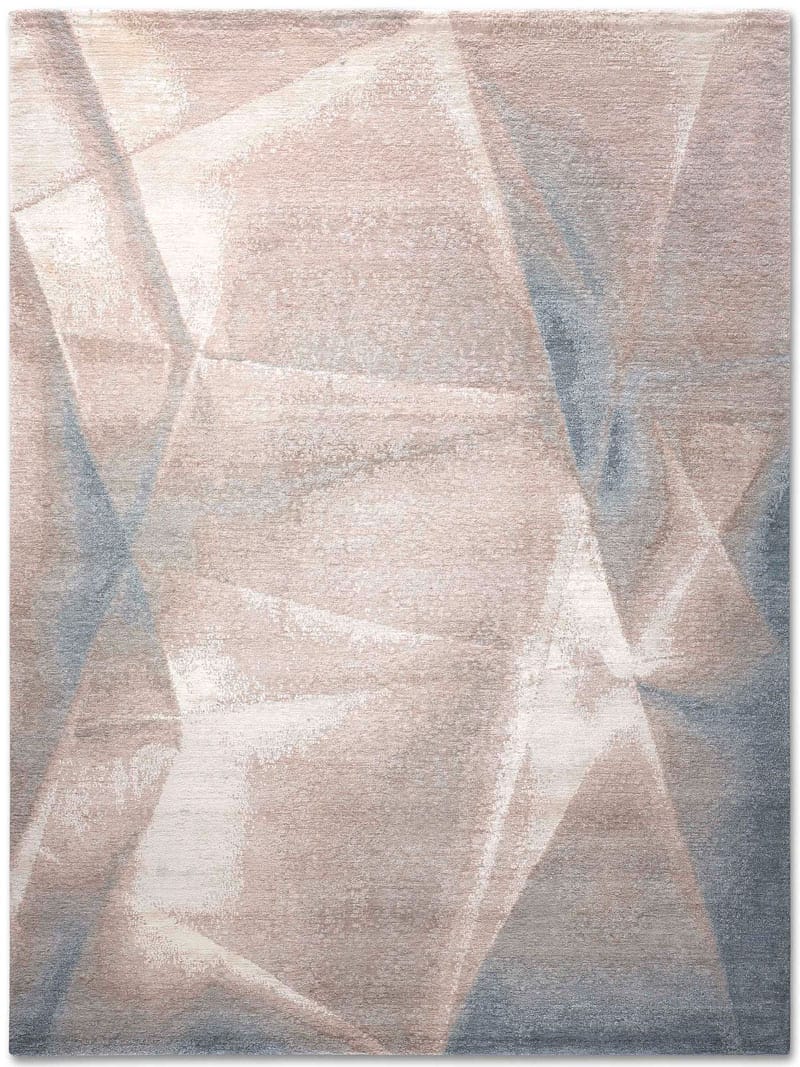 Aqua Beige Luxury Hand-Knotted Rug | Size: 183 x 274 cm