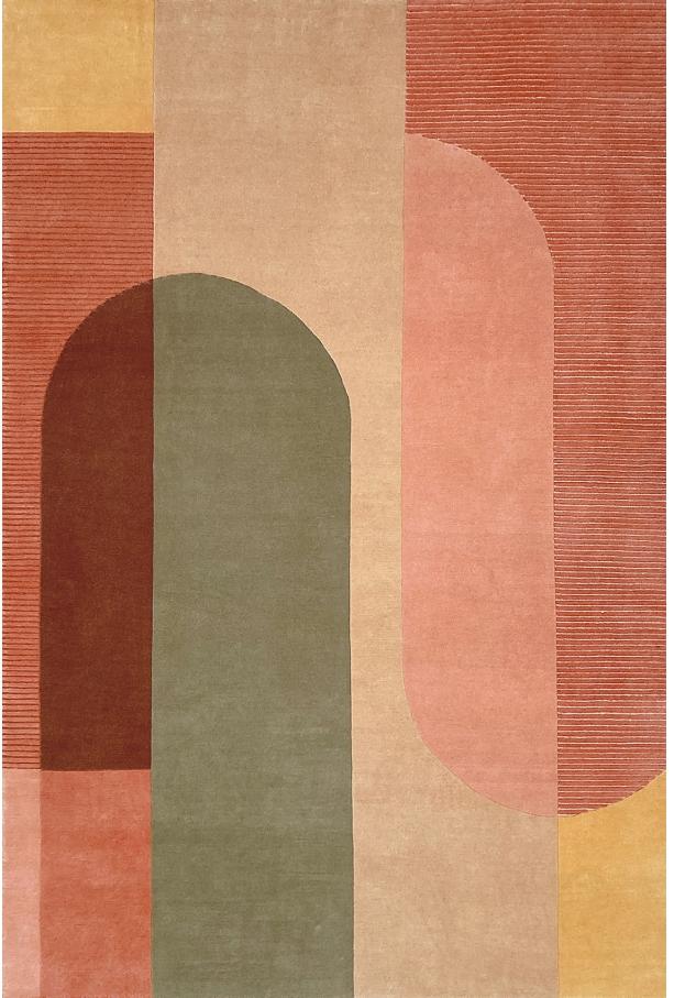 Geometric Wool Hand-woven Luxury Rug | Size: 200 x 300 cm
