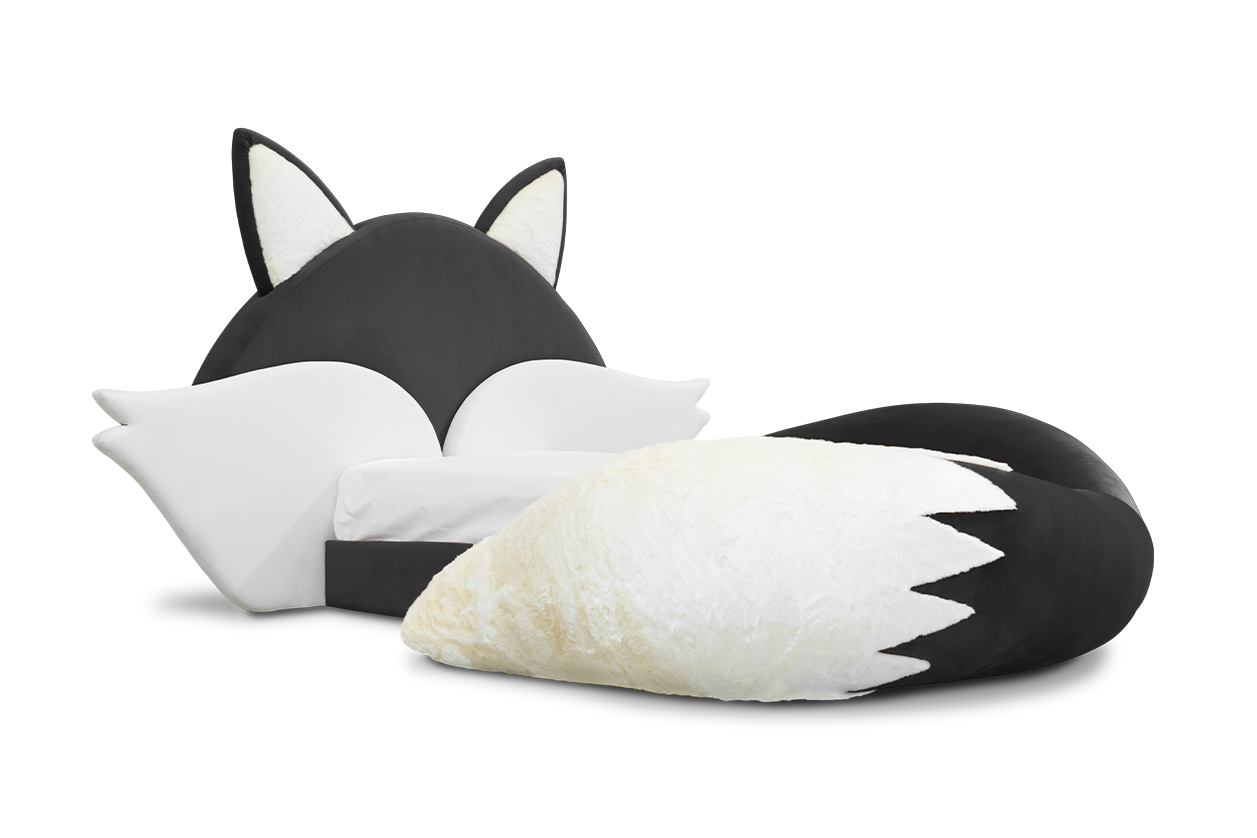 Fox Black & White Kids Bed | Mattress Size: 90 x 190 cm