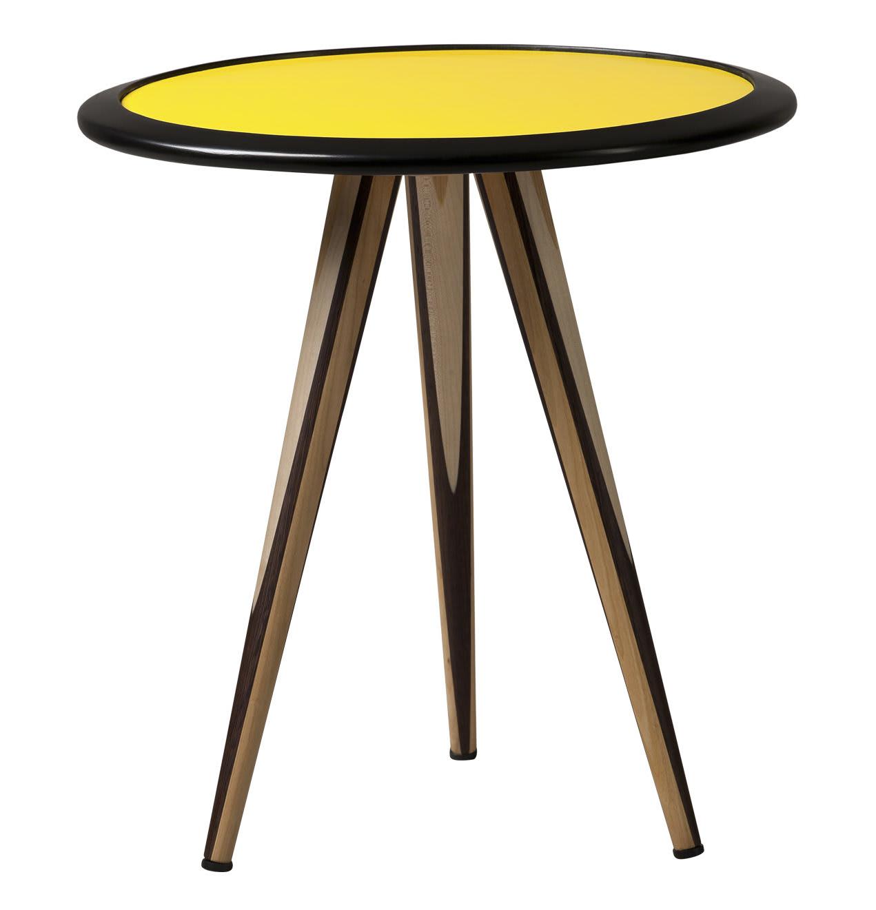 Carambola Yellow Top Handcrafted Side Table
