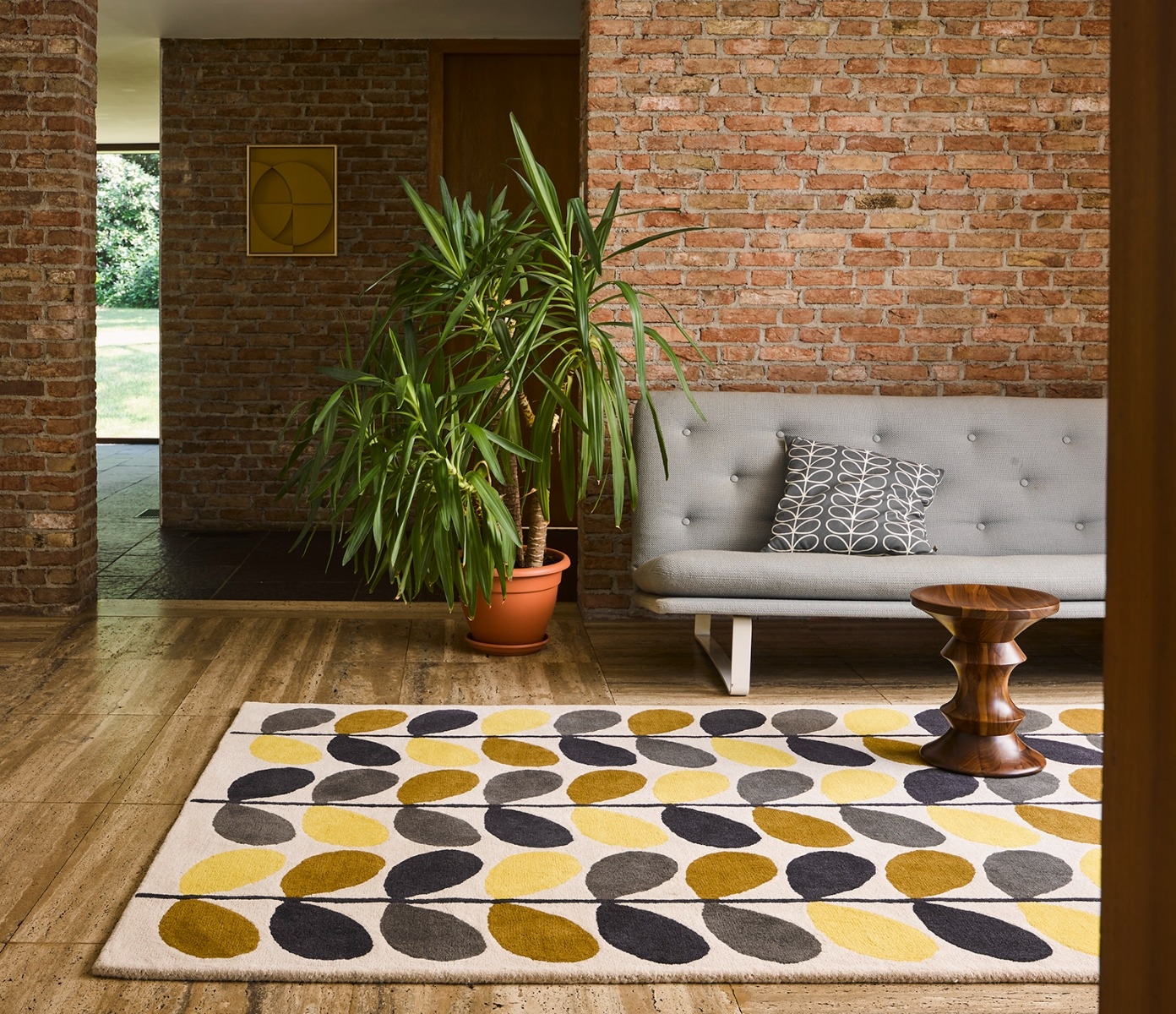 Leaves Handwoven Wool Rug ☞ Size: 200 x 280 cm