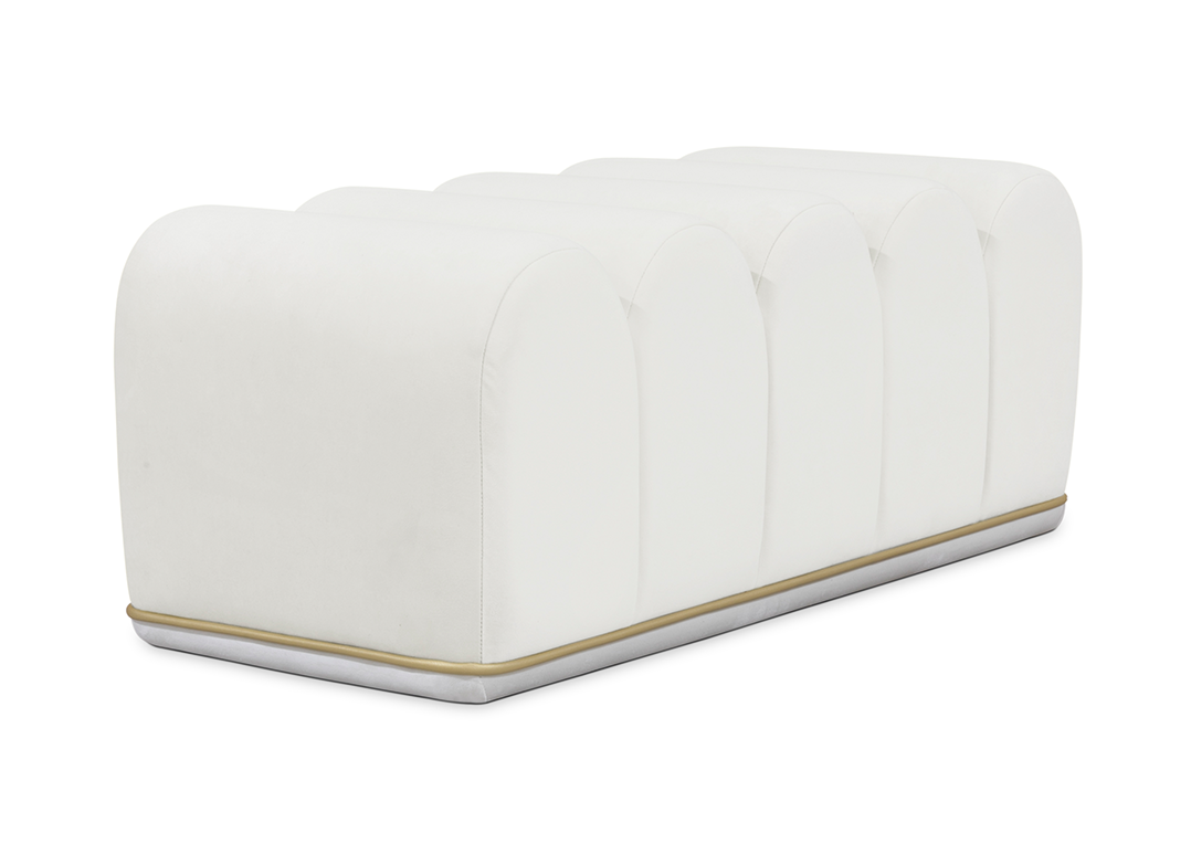 Sweet Swirl Cream Accent Bench