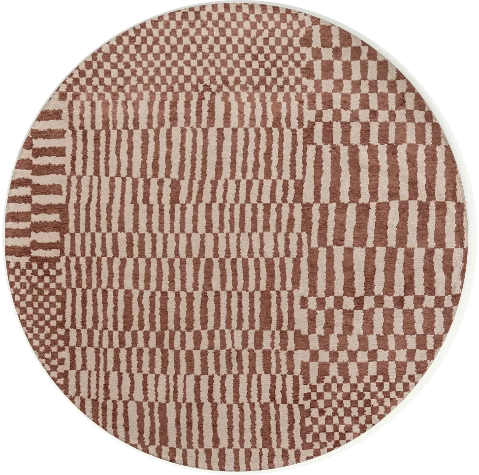 Moroccan-Inspired Geometric Round Rug | Size: Ø 240 cm